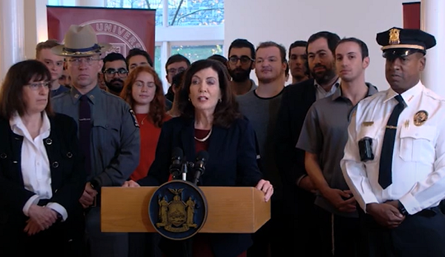 Hochul visits Cornell in support of Jewish community