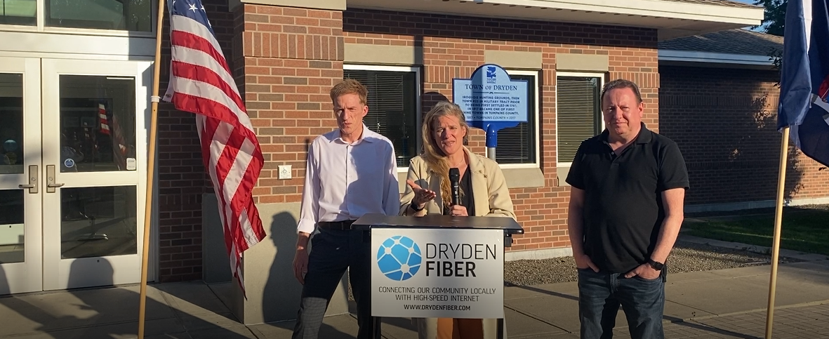 Kelles trumpets signing of broadband bill in Dryden